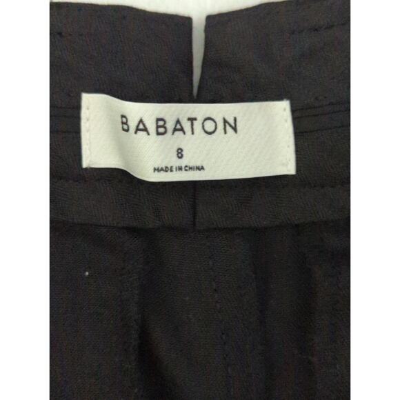 Babaton Black High Waisted Agency Twill Wool Cashmere Pants Size 8 Modest Casual - Picture 13 of 13